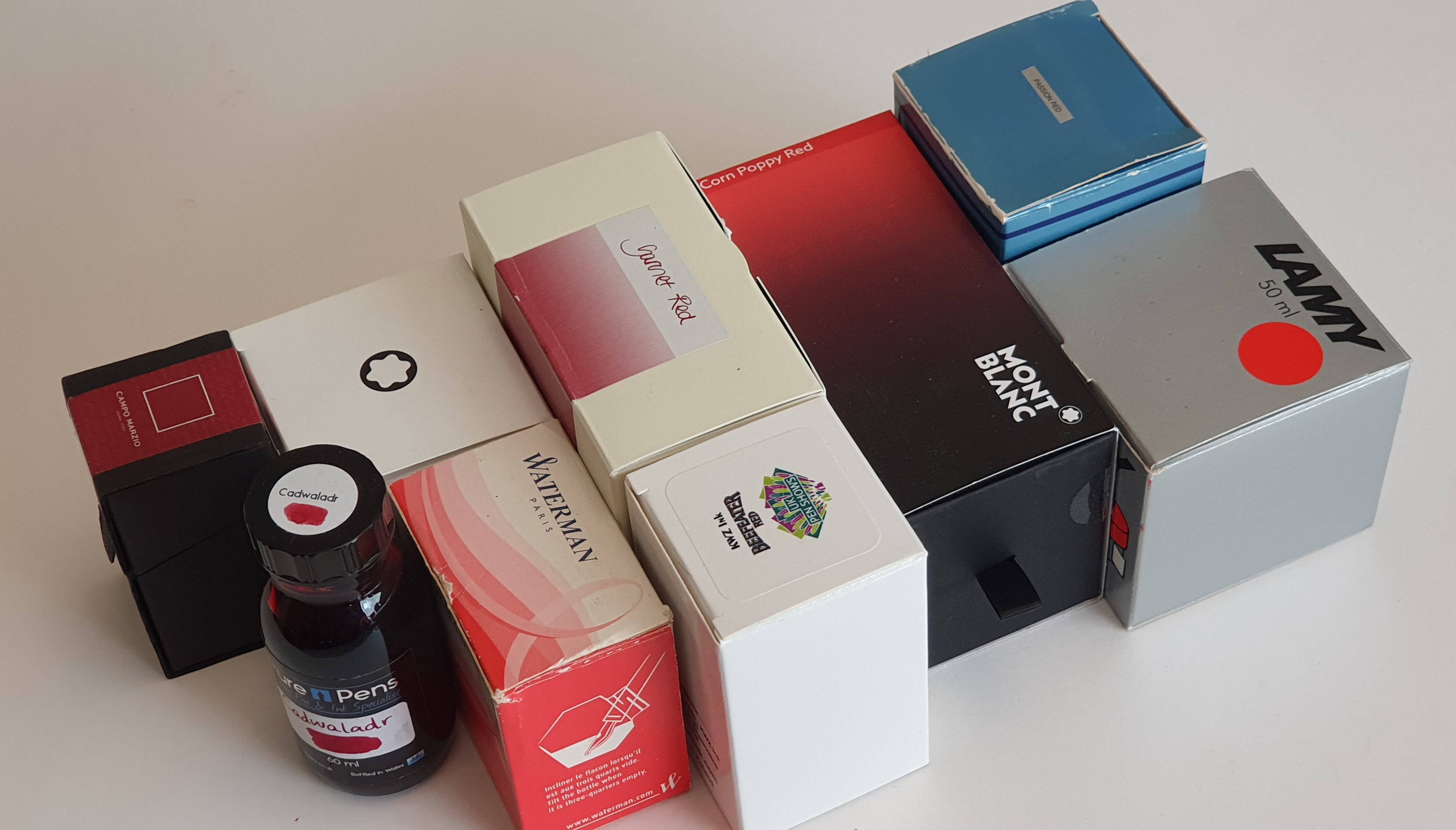 My big red ink swab fest. | Fountain pen blog